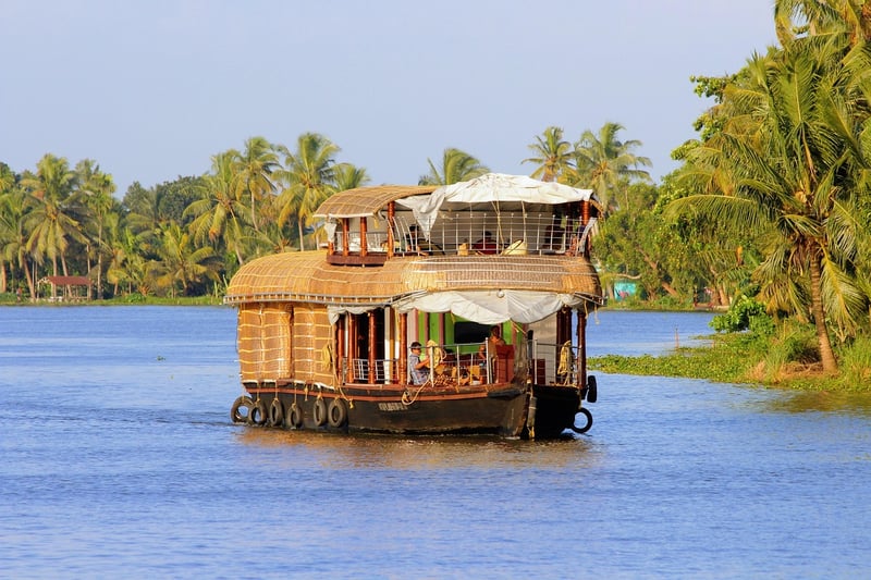 Houseboat on the water